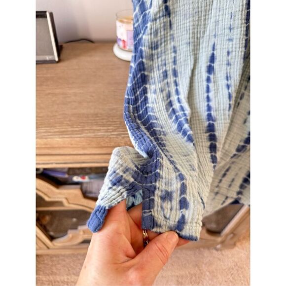 Pure J. Jill Tie Dye Cotton V Neck Pullover Blouse Women’s Size Small Petite - Picture 4 of 8